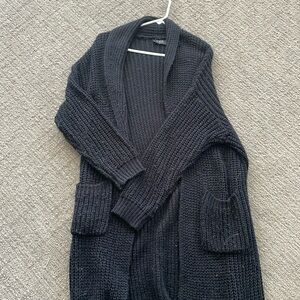 Vici small extra long pocketed cardigan sweater